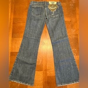 Juicy Couture Super Flare Ultra Low Rise Jeans Zoe Baby Stretch